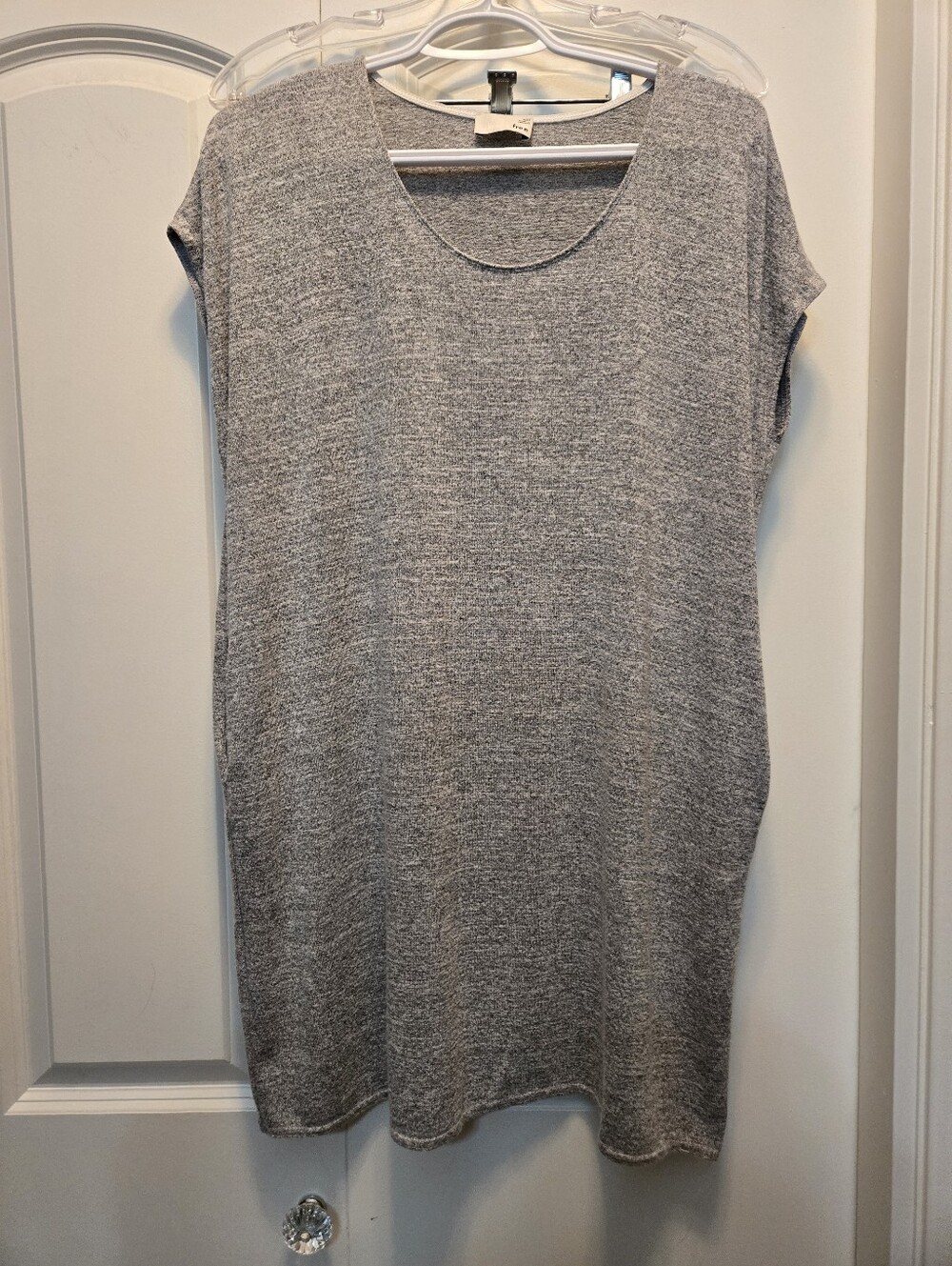 Wilfred Free Women’s Loreleu Grey Heather Relaxed Scoop Neck Top Tee Shirt Dress
